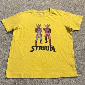Ultraman Yellow Strium Graphic Short Sleeved Tee Shirt Top